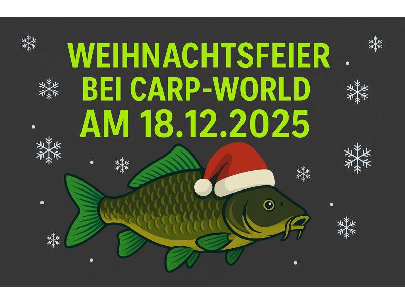 Weihnachtsfeier bei Carp-World am 18.12.2025 - Weihnachtsfeier 2025 bei Carp-World – Exklusive Angebote &amp; Gratis Snacks