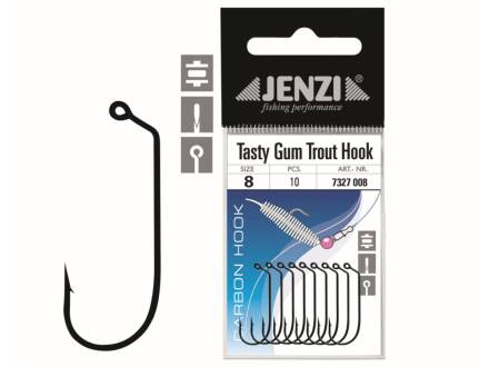 Jenzi Tasty Gum Trout Haken 10St. Gr. 8