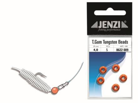 Jenzi Tungsten Perlen 4mm 6St. slotted fluo orange