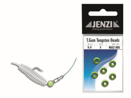 Jenzi Tungsten Perlen 3,3mm 6St. round fluo yellow