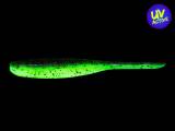 Keitech Shad Impact 4" (11 cm) Green Pumpkin / Chartreuse