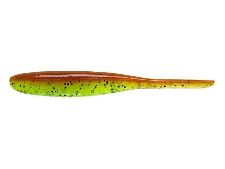 Keitech Shad Impact 4" (11 cm) Motoroil / Chartreuse