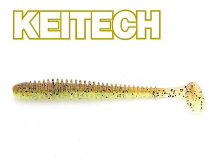 Keitech Swing Impact 4 (10 cm) Green Pumpkin / Chartreuse
