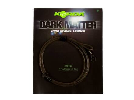 Korda Dark Matter Ring Swivel Leader Weed 1,0 m
