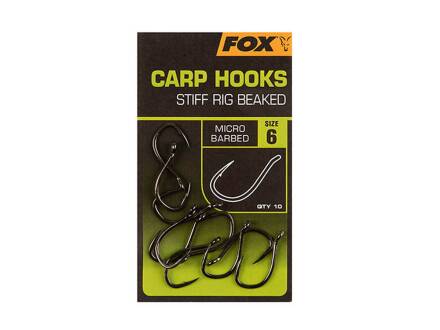 Fox Carp Hooks Stiff Rig Beaked 6