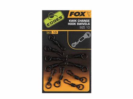 Fox Edges Kwik Change Hook Swivel Size 10