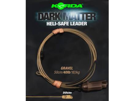 Korda Dark Matter Leader Heli Safe 40lb 50cm Gravel