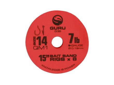 Guru QM1 Bait Band Ready Rigs 15"  38 cm - 16 QM1 - 7lb/0,17mm