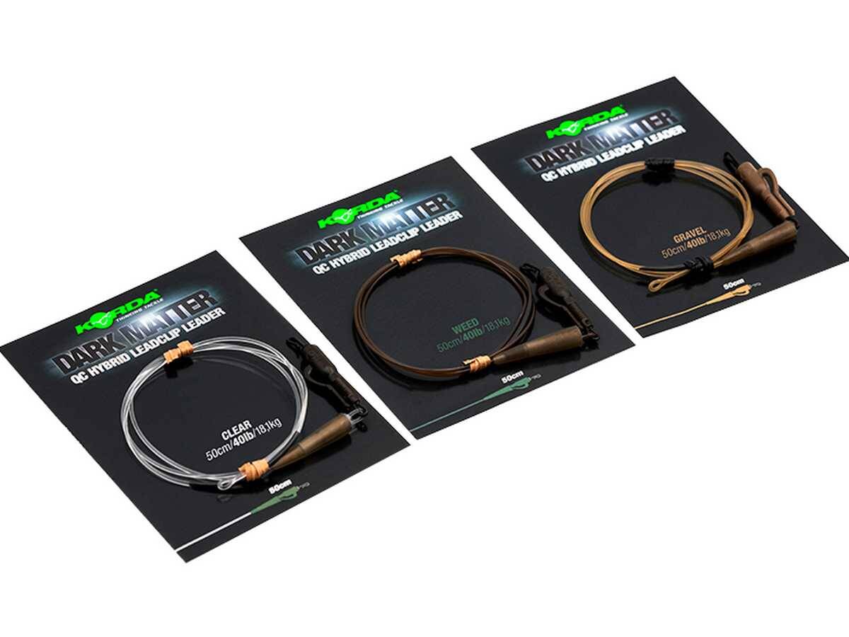 Tête De Ligne Korda Dark Matter QC Swivel 50 Cm – Gravel – échange Rapide De Montage Pour Carpe