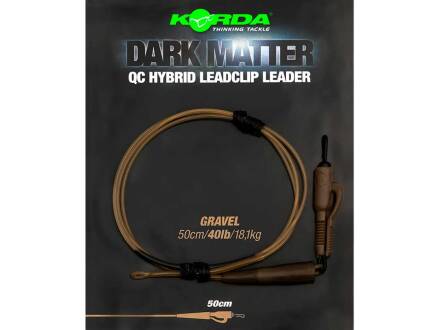 Korda Dark Matter Leader 50cm QC Hybrid Clip Gravel