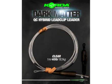Korda Dark Matter QC Hybrid Leadclip Leader 40lb 1m