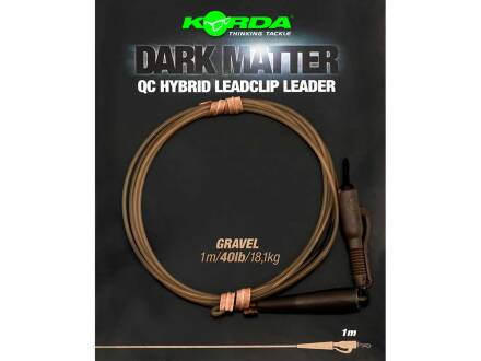 Korda Dark Matter QC Hybrid Leadclip Leader 40lb 1m Gravel