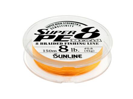 Sunline Super PE 8 Braid Orange Tragkraft 12lb/5,4kg