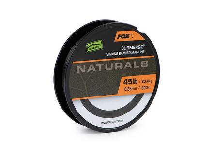 Fox EDGES Naturals Submerge Braid 600m 0.25mm 45lb/20.4kg