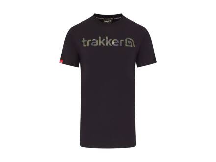 Trakker CR Logo T-Shirt Black Camo