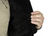 Fox Collection Sherpa Jacket Black & Orange L