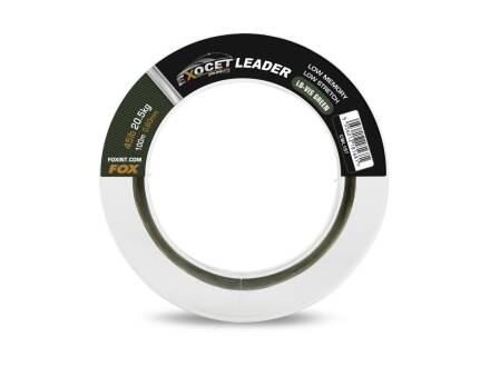 Fox Exocet Pro (Low vis green) Leader 45lb (20.5kg) 0.60mm x 100m