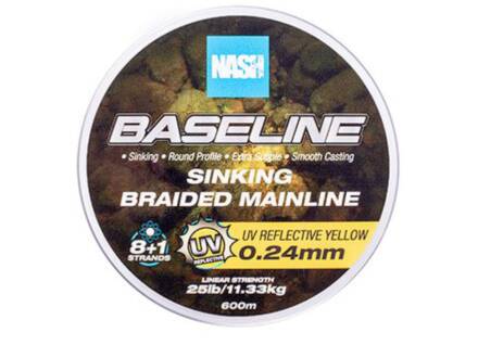 Nash Baseline Sinking Braid UV Yellow 600m