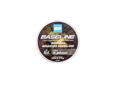 Nash Baseline Sinking Braid Camo 0.20mm/20lb/9.07kg 600m