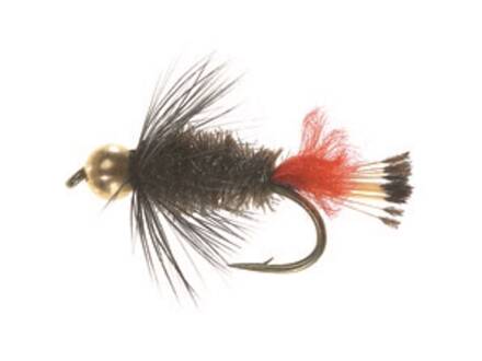 Unique Flies BEAD HEAD BOMBER BLACK/RED TMC 3761 #10