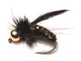 Unique Flies VIRKAD GOLD HEAD BLACK TMC 2487 #12