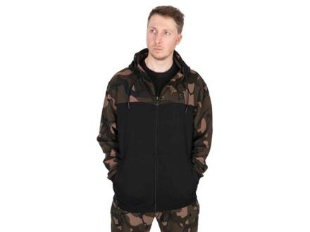 FOX LW BLACK / CAMO SPLIT ZIP HOODY Small