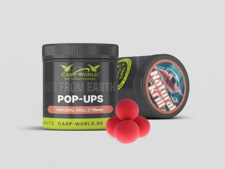 Carp World Not From Earth Pop Ups 15mm Natural Krill Fluo Pink