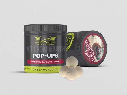 Carp World Not From Earth Pop Ups 15mm Vampire Garlic Fluo White