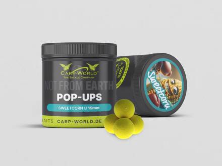 Carp World Not From Earth Pop Ups 15mm Sweetcorn Fluo Yellow