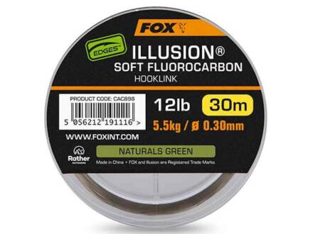 Fox Edges Illusion Soft Fluorocarbon Naturals Green 19lb 8.6kg 0.39mm
