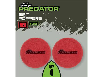 Fox Rage Predator Bait Poppers Red x-Large 4 pcs
