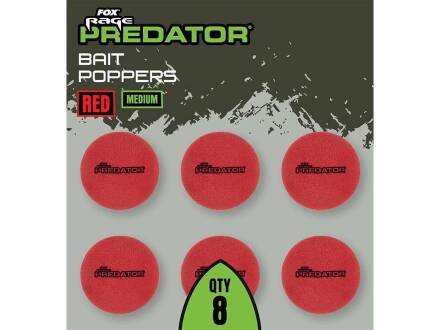 Fox Rage Predator Bait Poppers Red Medium