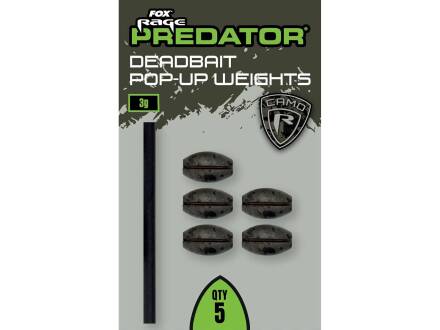 Fox Rage Predator Camo Deadbait Pop Up Weights 3g