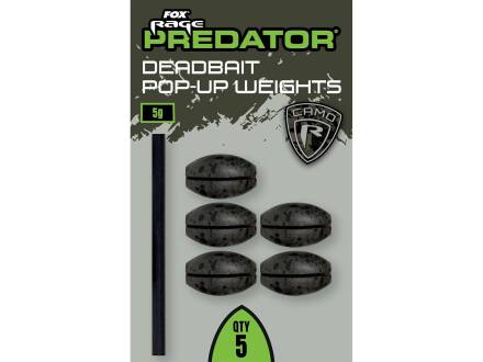 Fox Rage Predator Camo Deadbait Pop Up Weights 5g