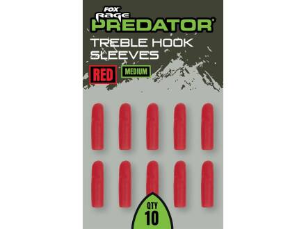 Fox Rage Predator Red Treble Hook Sleeves Medium