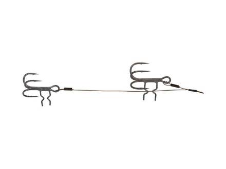 Fox Rage Strike Point Double Stinger: 10cm and 5cm / 6 and 8 hooks / 6kg/13lb wire x 2