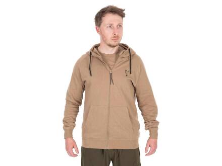FOX COLLECTION LW ZIP HOODY - TAN LTD XXXL