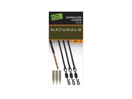 Fox Edges Naturals Copper-Core Leaders x 3