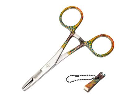 Traun River Rudi Heger Werkzeug Set: Klemmzange + Schnurclip (Trout)