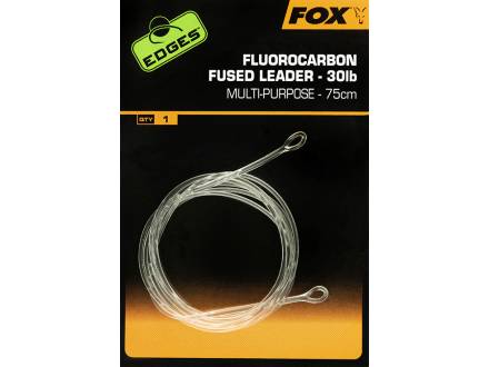 Fox Edges Fluorocarbon Fused Leaders 75cm No Swivel