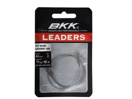 BKK 7x7 Wire leader - HD (Pike Snap) 40cm/18kg