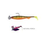 Fox Rage Bulk Loaded Slick Shad 9cm UV Natural Perch 2/0 10g