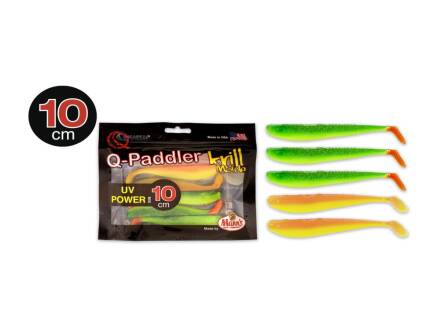 Quantum Q-Paddler Power Packs 10cm UV Power Mix 3x hot shad + 2x desert sunset Krill 5Stück