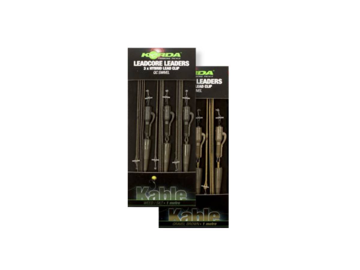 3 Terminali Leadcore Per Pesca Alla Carpa – 70 Cm, Con Clip E Girella QC, Antigroviglio
