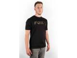 Fox Black  / Camo Print Logo T-Shirt - XL
