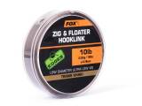 Fox Zig and Floater Hooklink Trans Khaki 10lb (0.26mm)