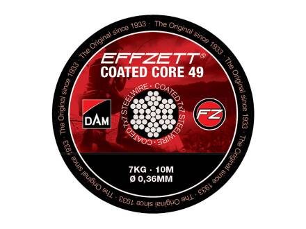 Effzett COATED CORE49 STEELTRACE 10m 7KG BROWN