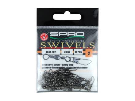 SPRO BARREL SWIVEL+SAFETY-SNAP