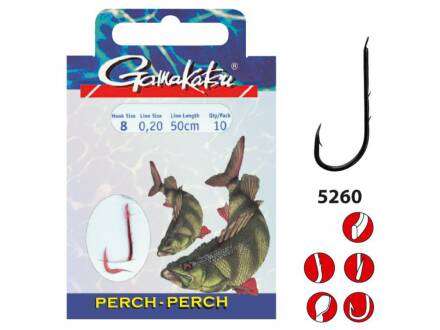 Gamakatsu BOOKLET PERCH 5260R #6-0.22MM 50CM