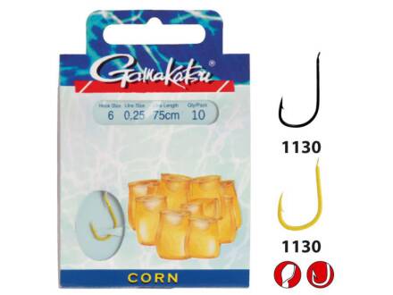 Gamakatsu BOOKLET CORN 1130G #8-0.20MM 75CM